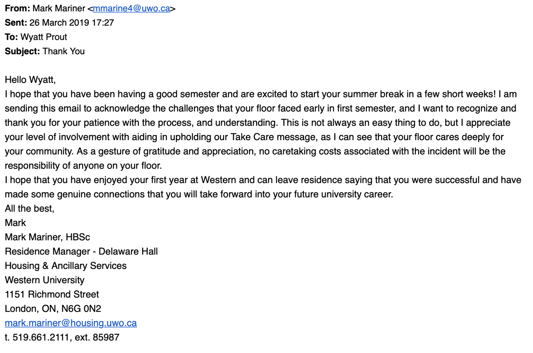 Final email regarding Deli Defecator